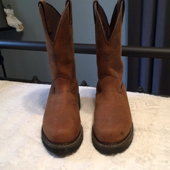 justin waterproof work boots